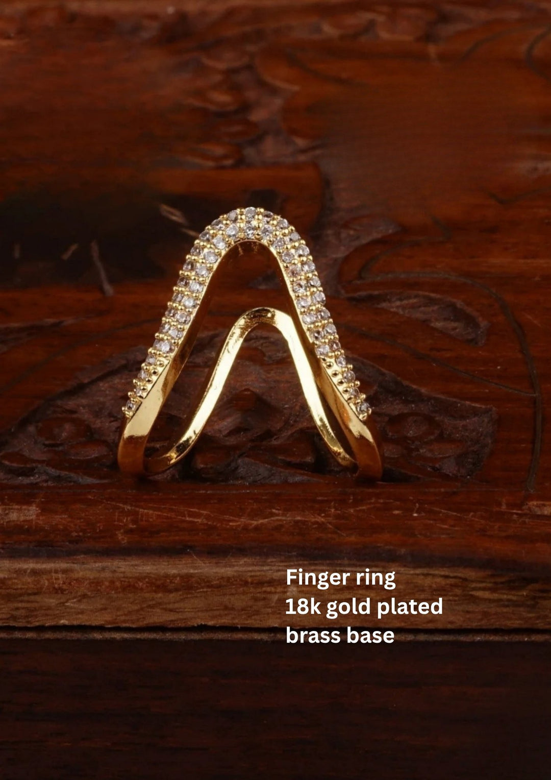 Kundan Finger Ring c102020