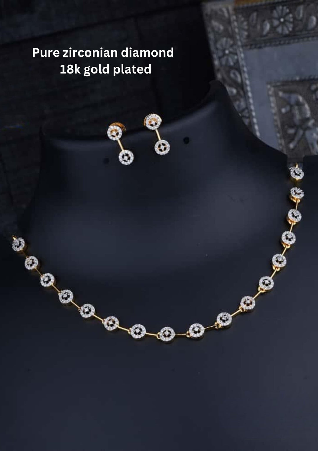 Pure Zirconian Diamond Necklace With Earrings c106020