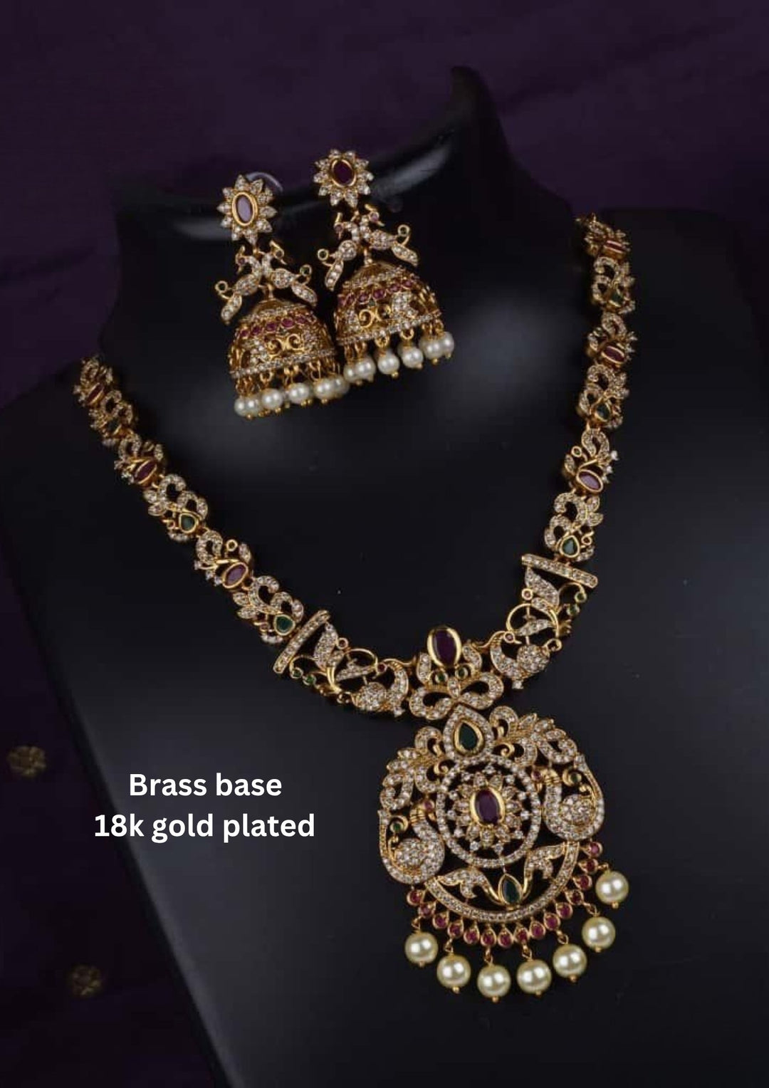 Kundan  Necklace with Earrings c1013520