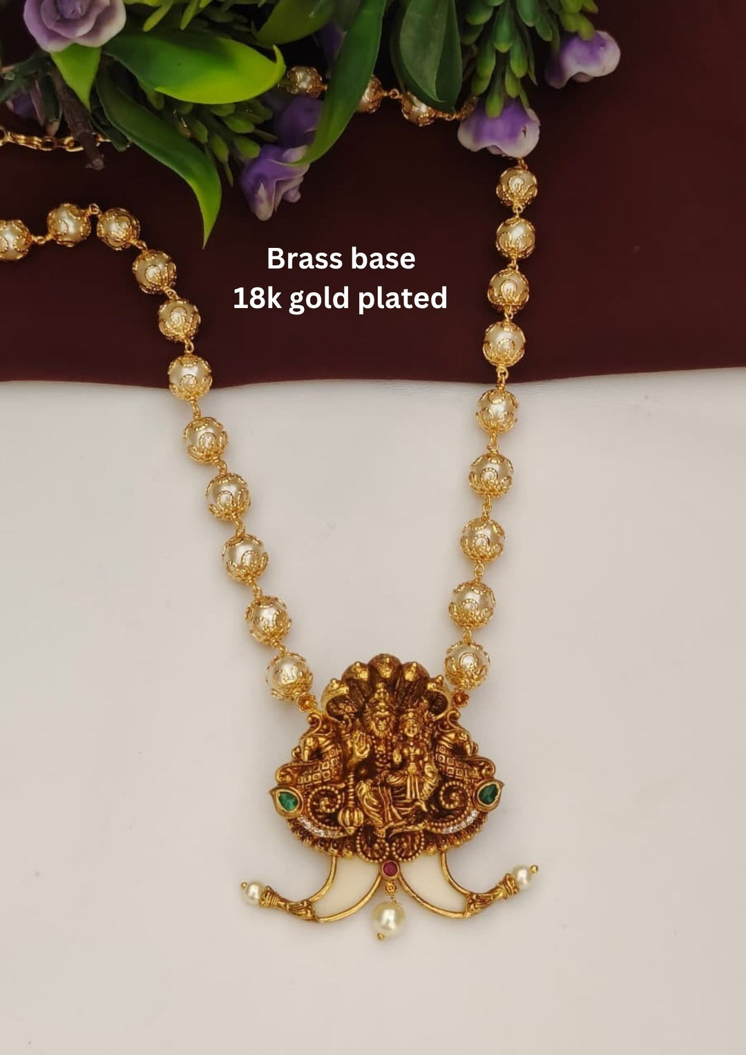 Kundan Temple Necklace s140011