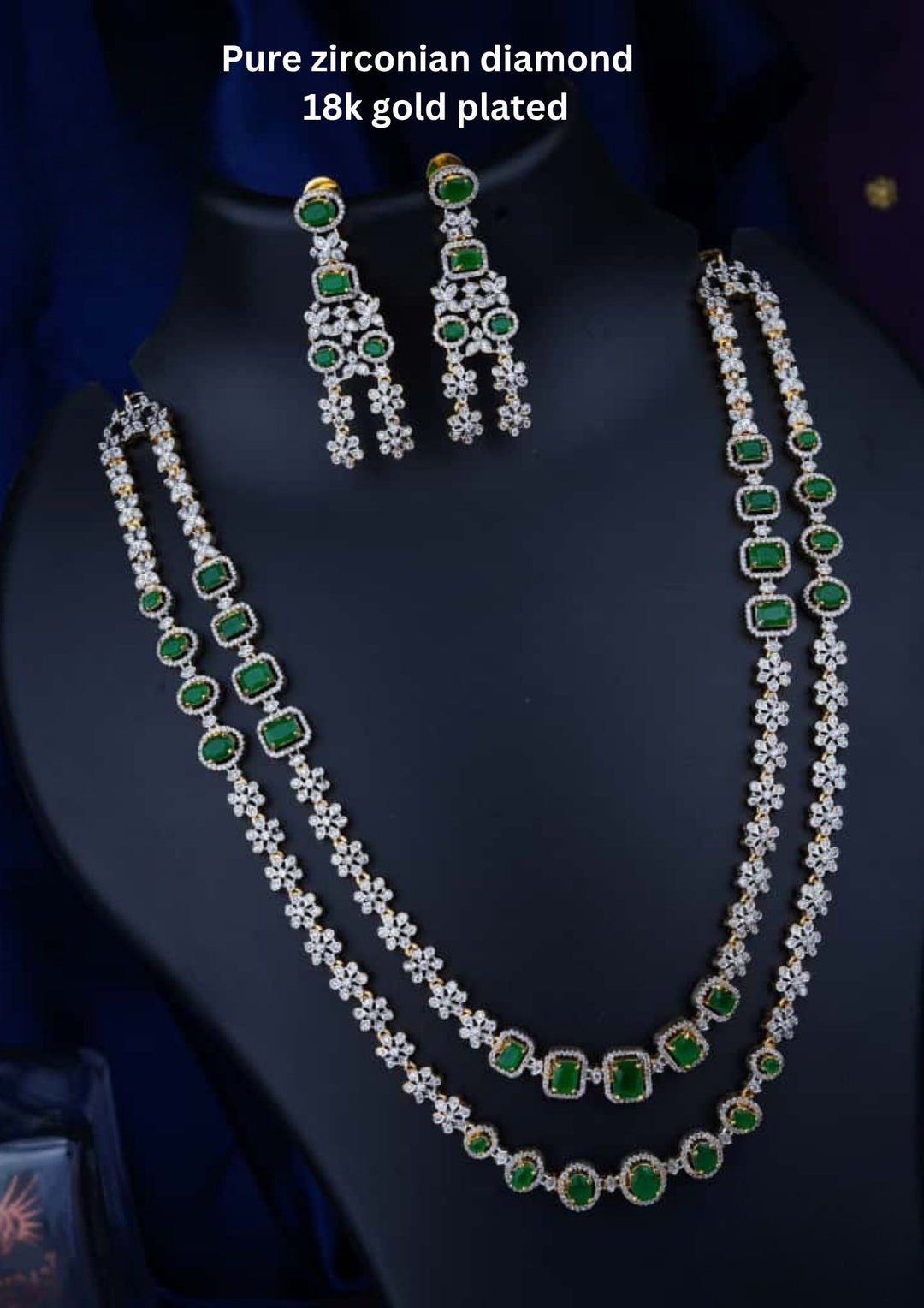 Pure Zirconian Diamond Necklace With Earrings  c1022520