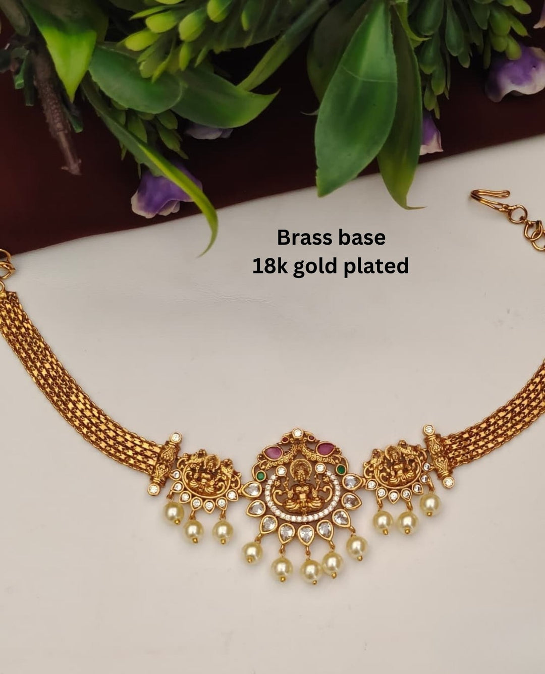 Kundan Temple  Necklace s70005