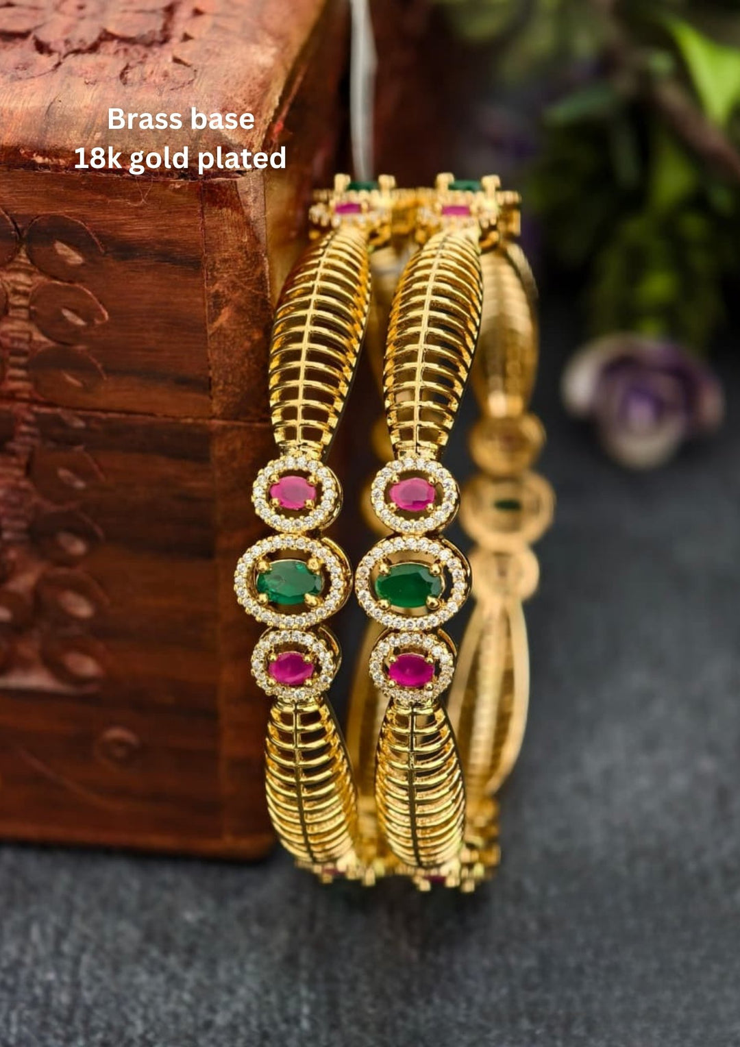 Kundan  Bangles (set of 2) s90076
