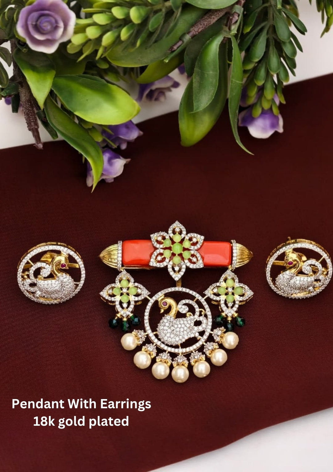 Kundan Pendant With Earrings s160521