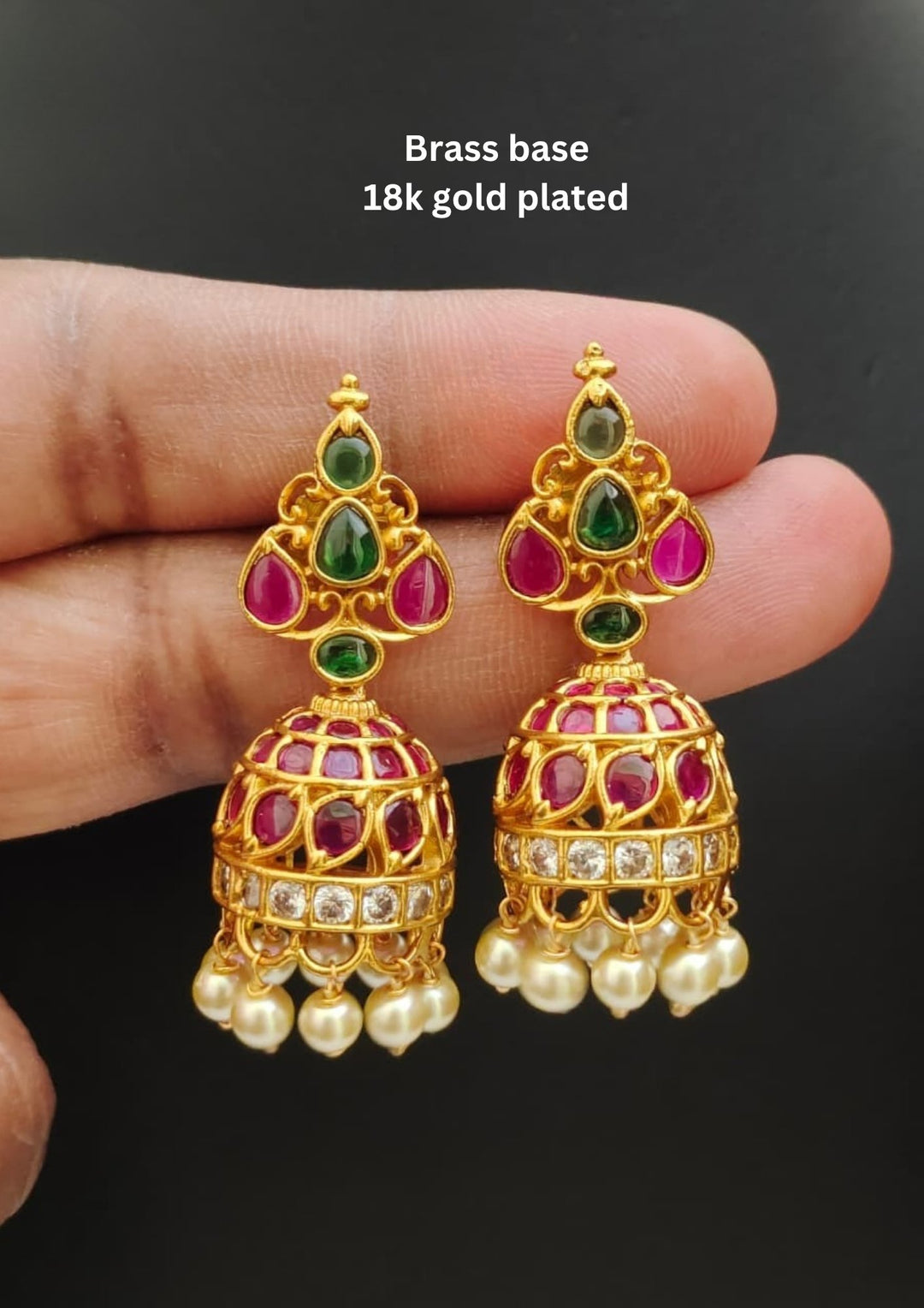 Jadau Kundan Jhumkas s80006