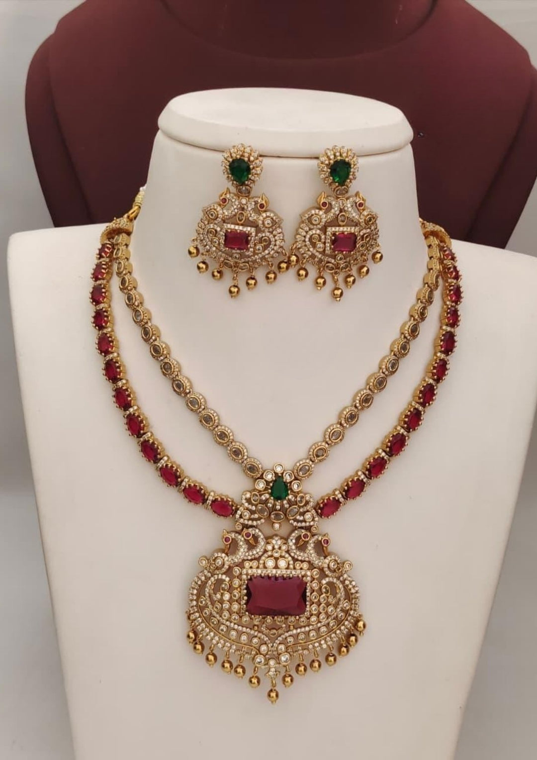 Kundan Necklace with Earrings s300062