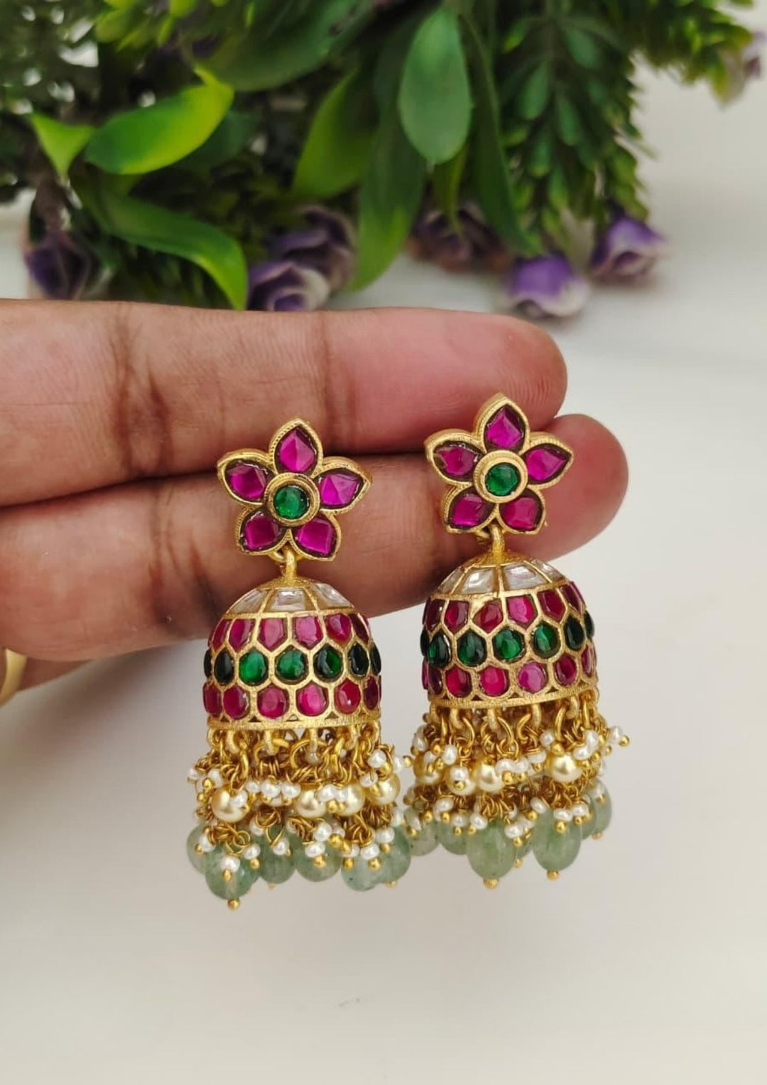 Jadau Kundan Jhumkas s 360023