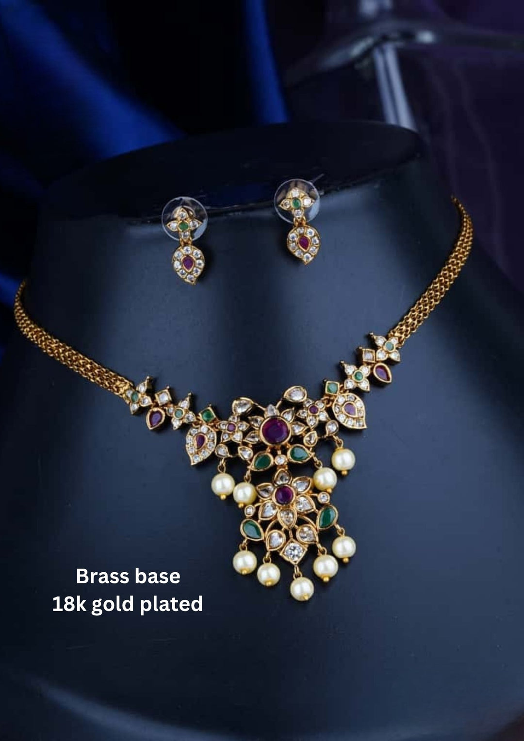 Kundan Necklace with Earrings  c105020