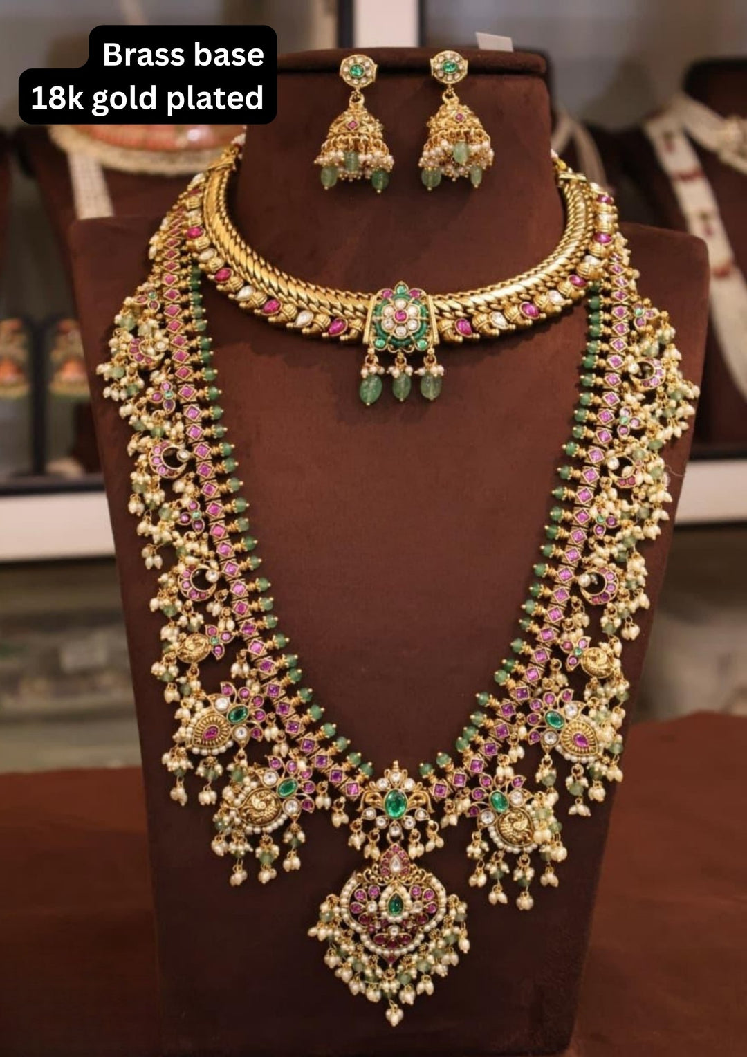Kundan Necklace with Earrings s1300521