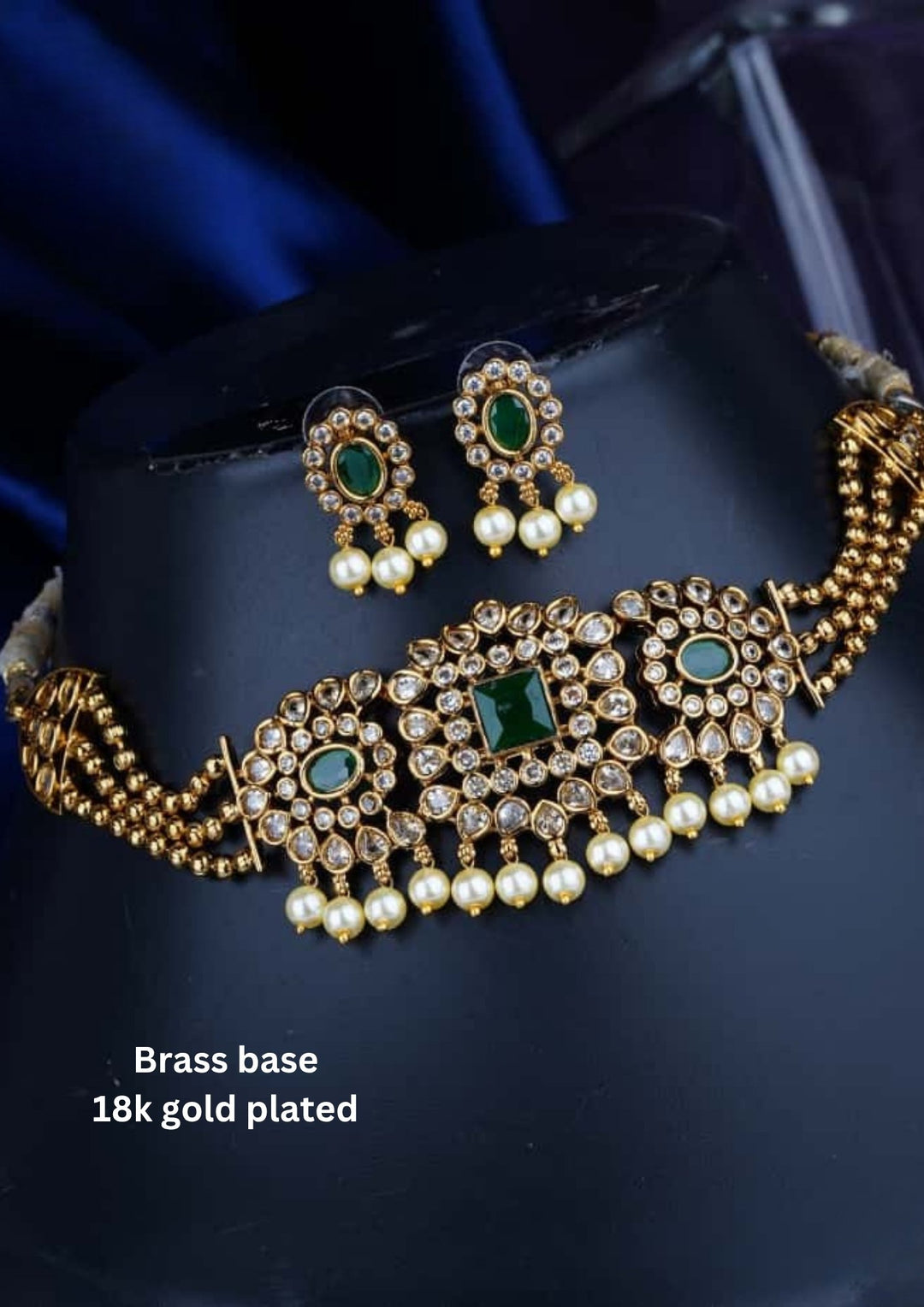 Kundan Necklace with Earrings  c107520
