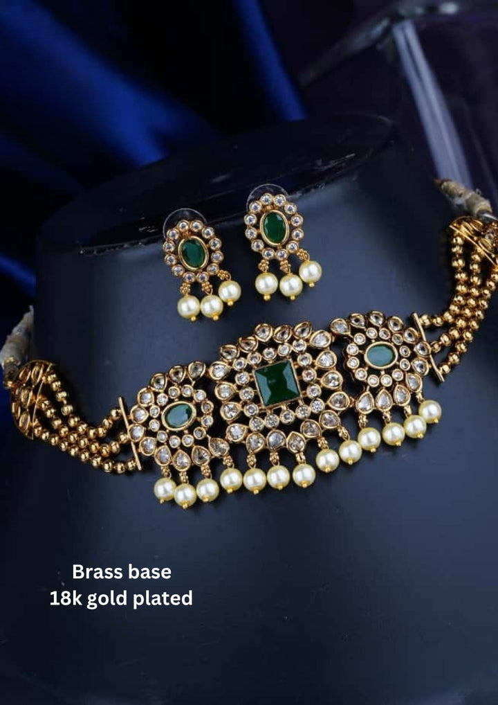 Kundan Necklace with Earrings  c107520