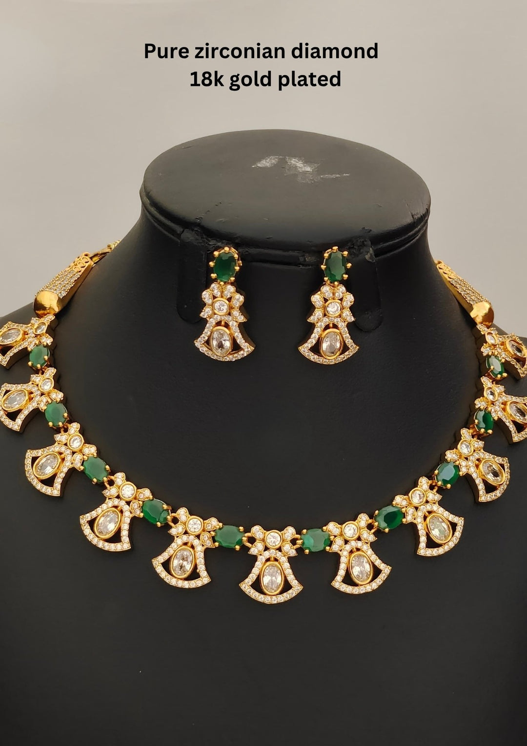 Pure Zirconian Diamond Necklace With Earrings s180041