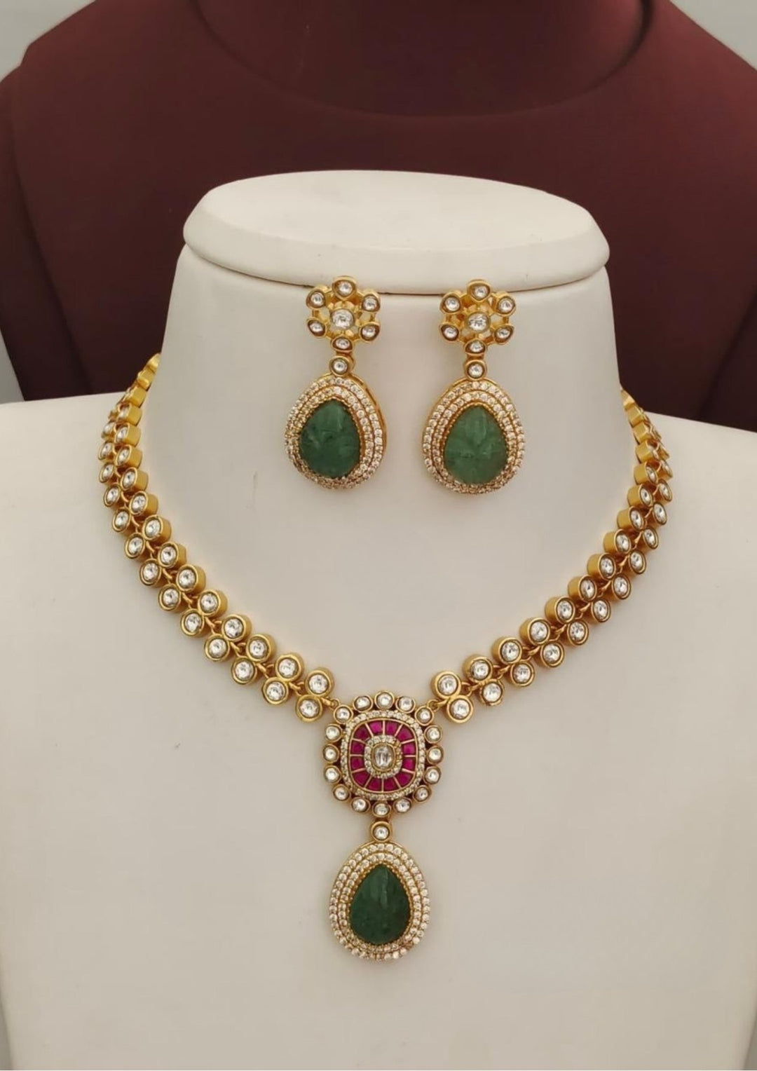 Kundan Necklace with Earrings s 280042