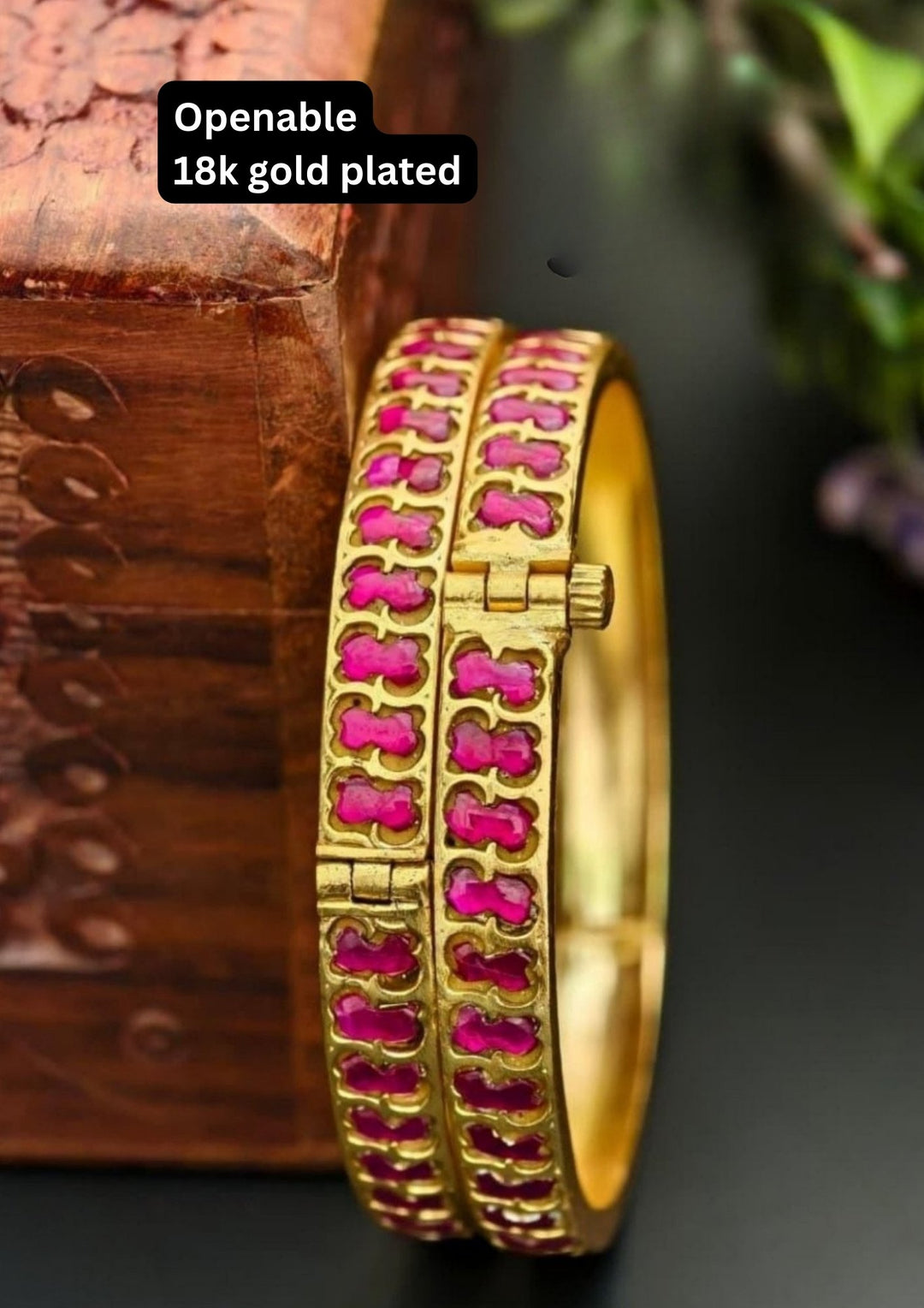 Kundan Openable Bangle ( set of 2 ) s280042