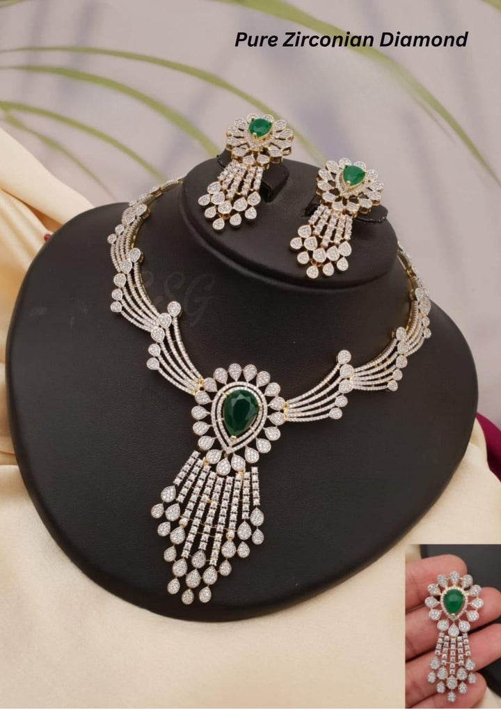 Pure Zirconian Diamond  Necklace with Earrings g102080