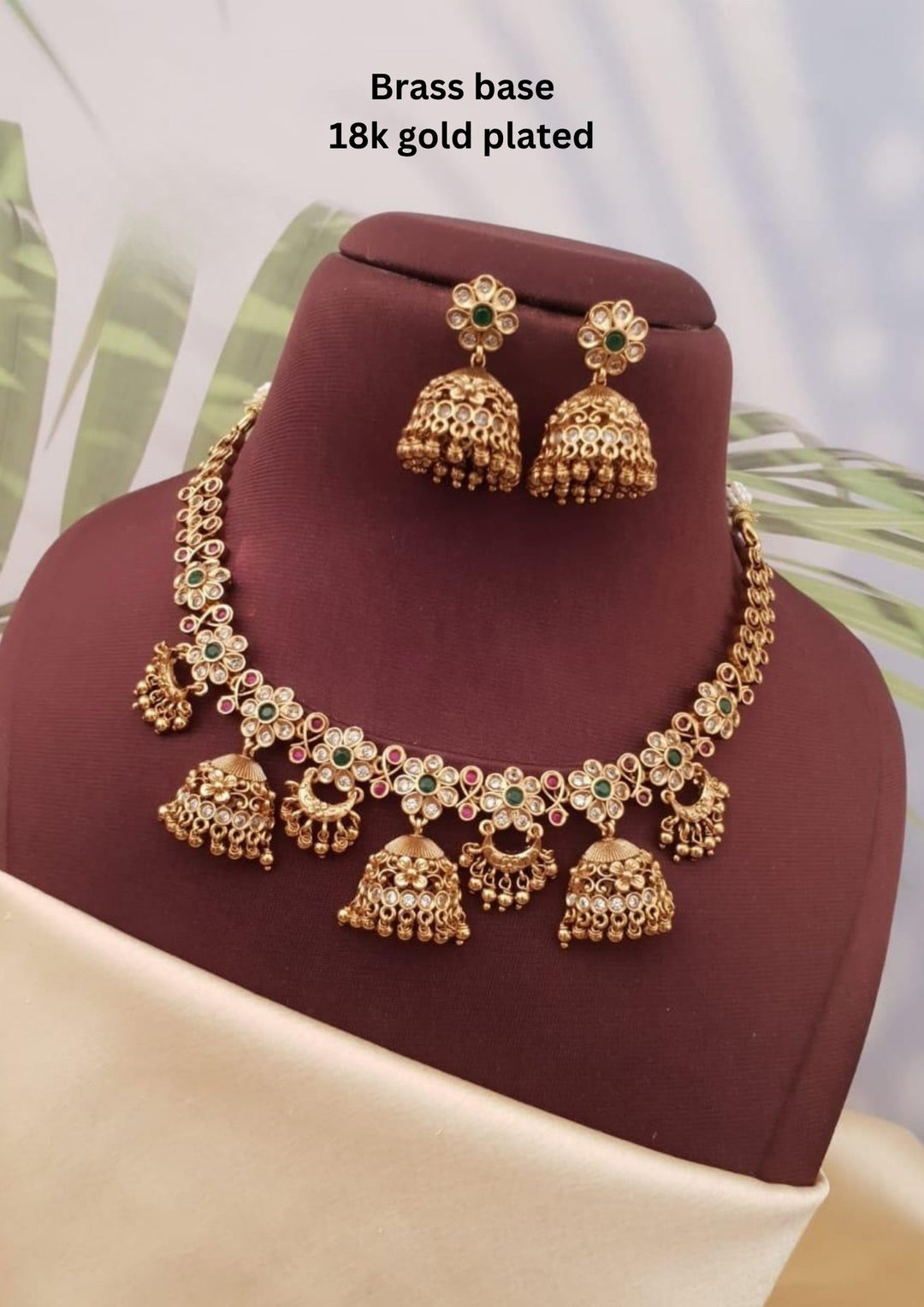 Kundan  Necklace with Earrings g101250
