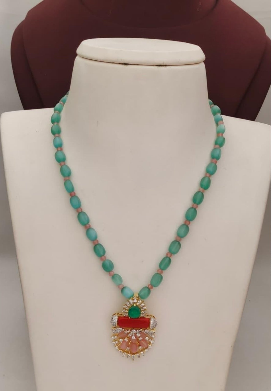 Kundan Beads Necklace s150011