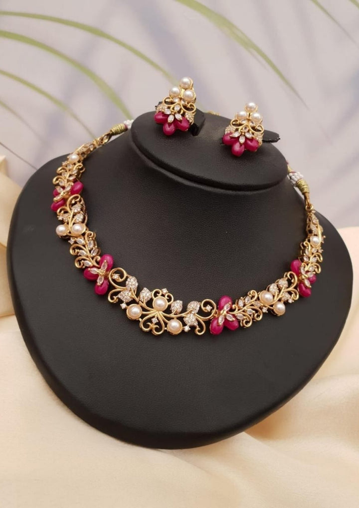 Kundan Necklace with Earrings g10999