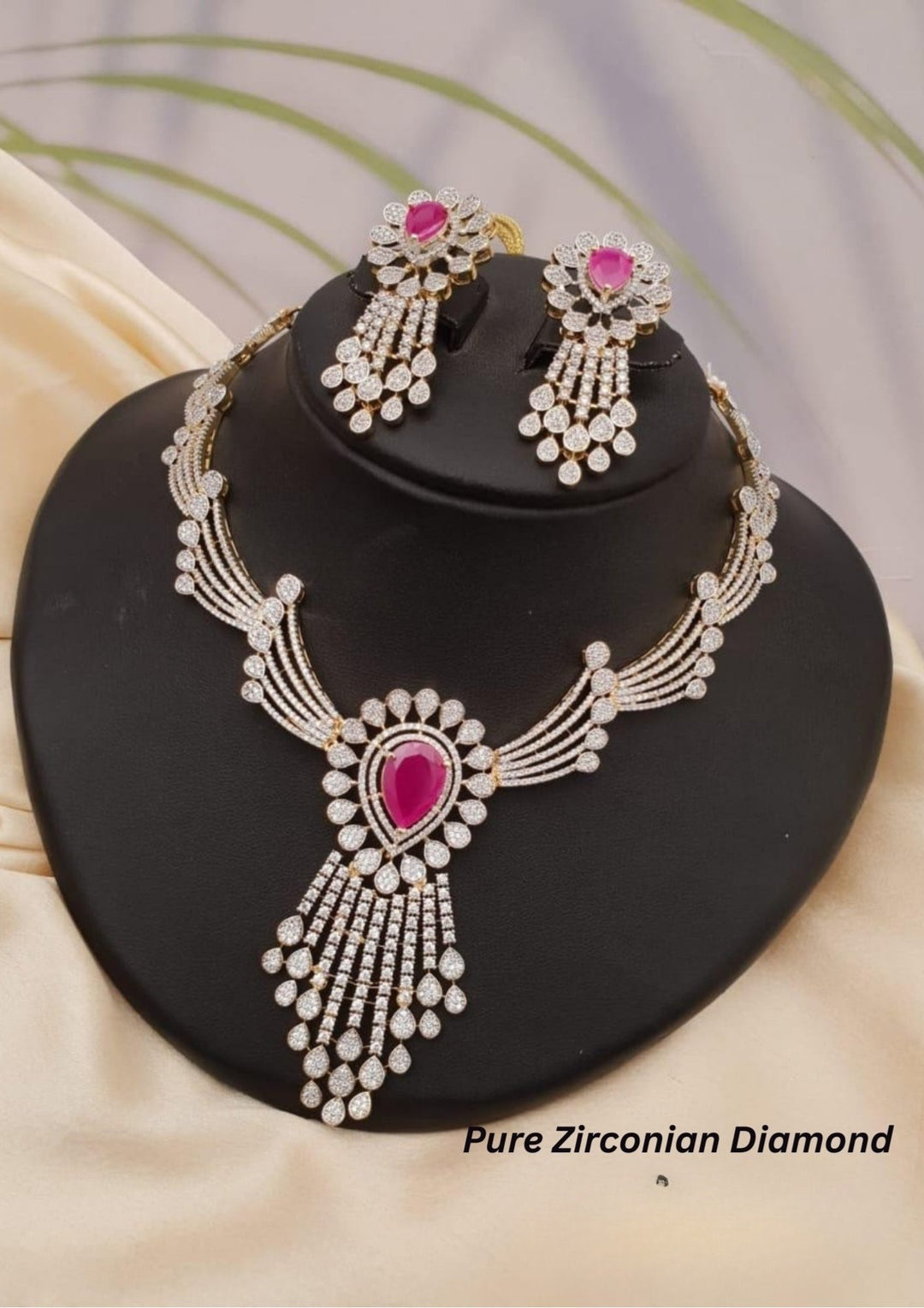 Pure Zirconian Diamond  Necklace with Earrings g102080