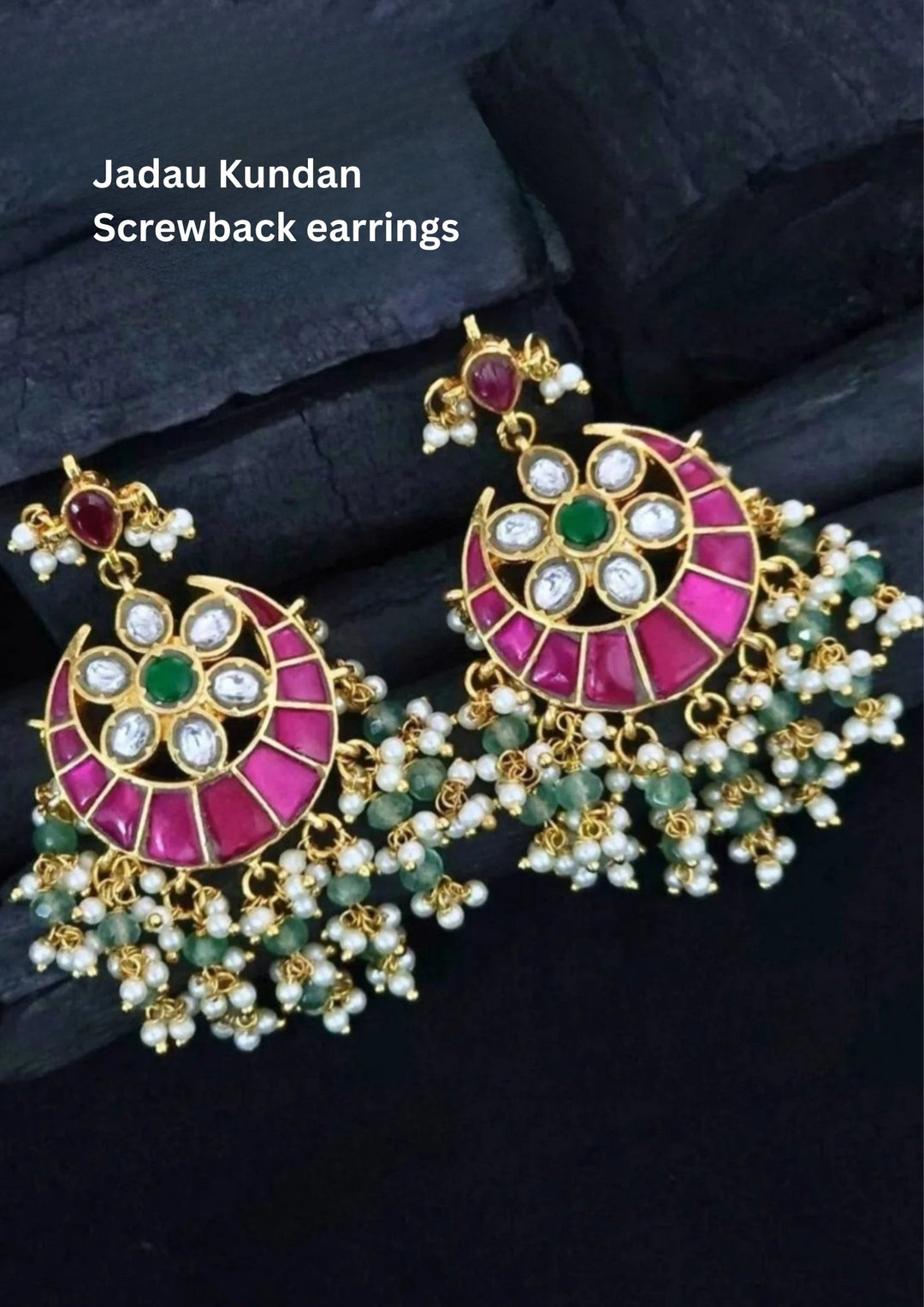 Jadau kundan & Beads  Earrings r101250