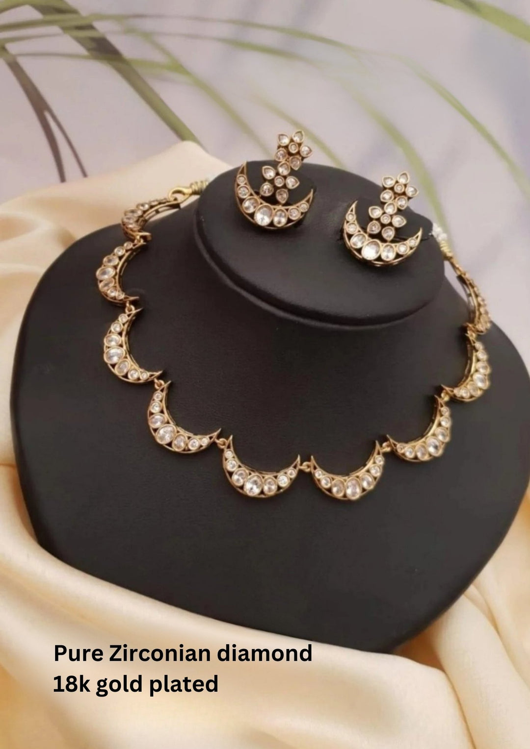 Pure Zirconian Diamond Necklace With Earrings g 10799