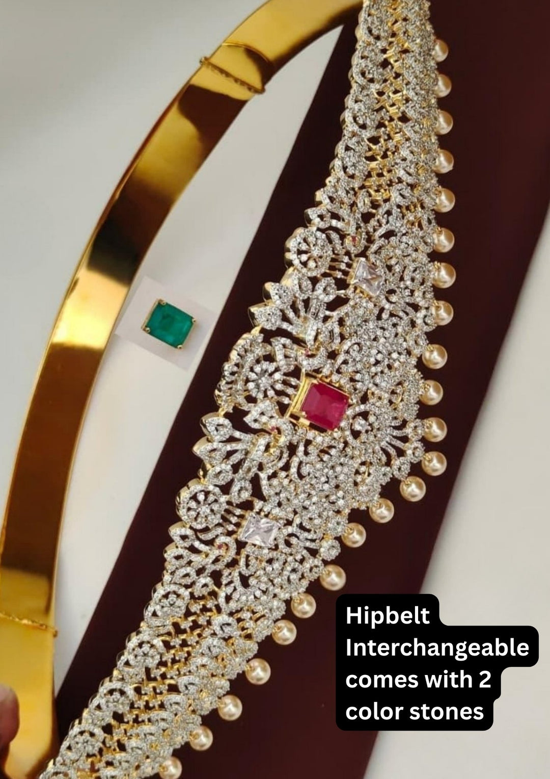 Pure Zirconian Diamond Changeable Stone Hipbelt s500064