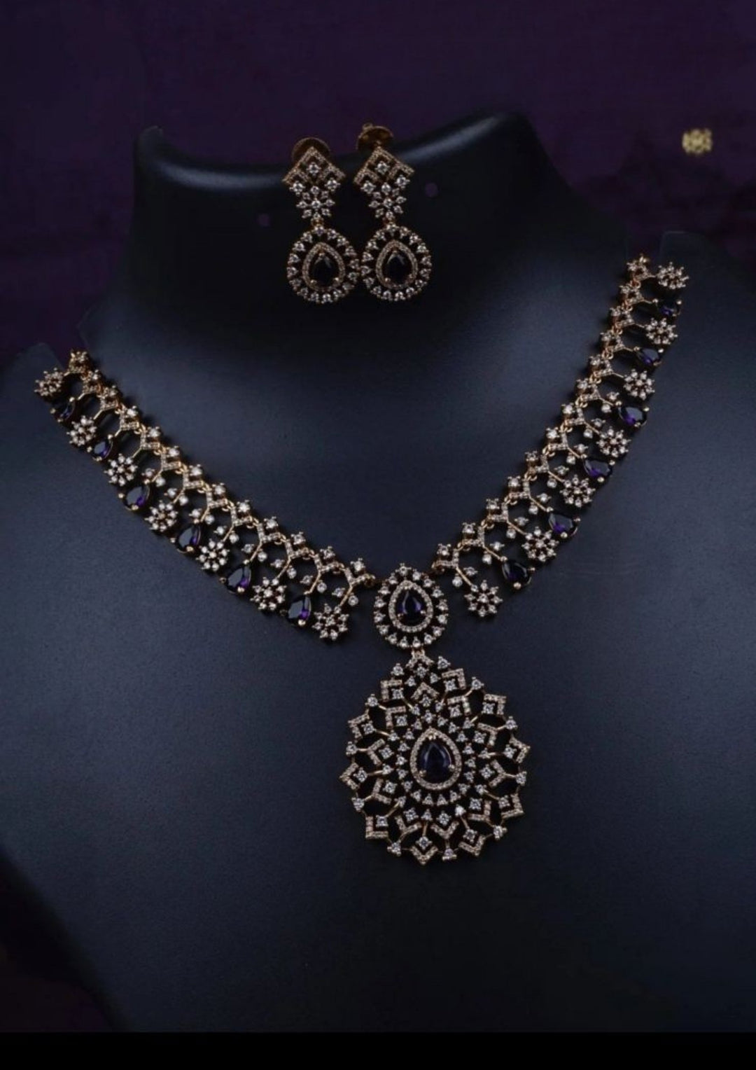 Pure Zirconian Diamond Necklace with Earrings c1014020