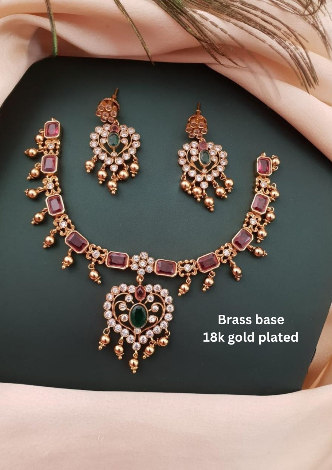Kundan Necklace with Earrings g10680