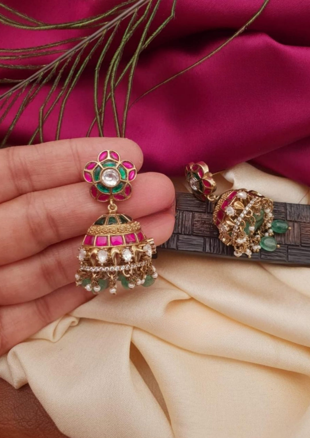 Jadau Kundan Jumkha g101899
