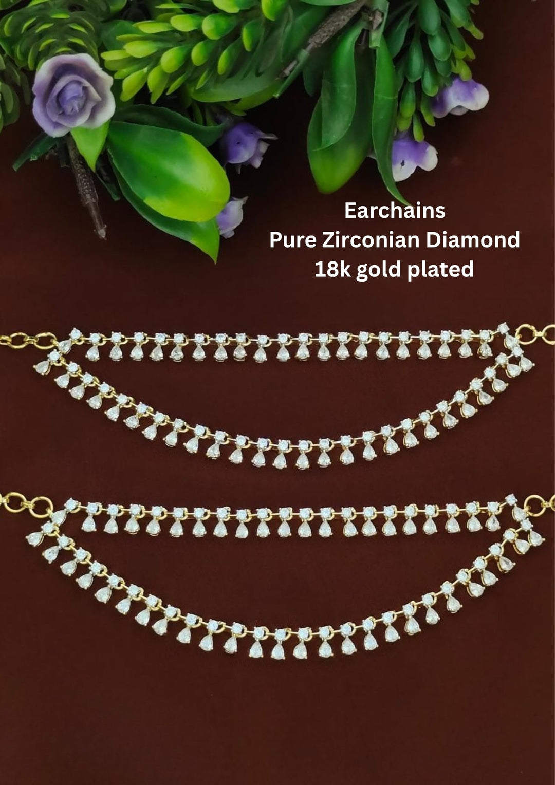 Pure Zirconian Diamond Earchains s180041