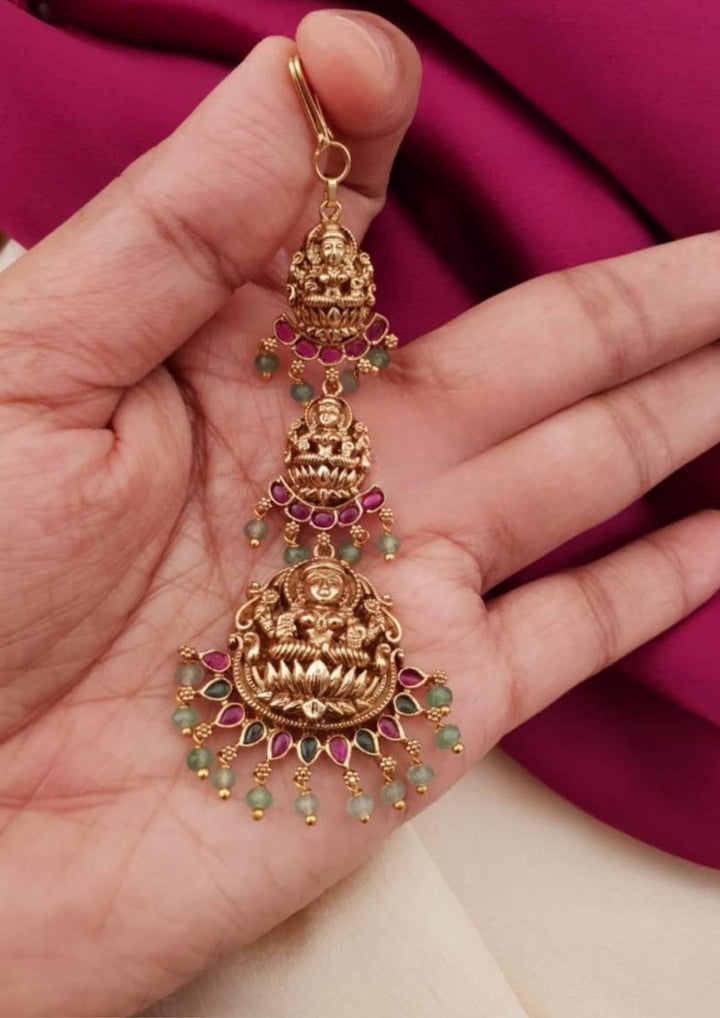 Kundan Temple Brass Base  Mangtikka g 10499