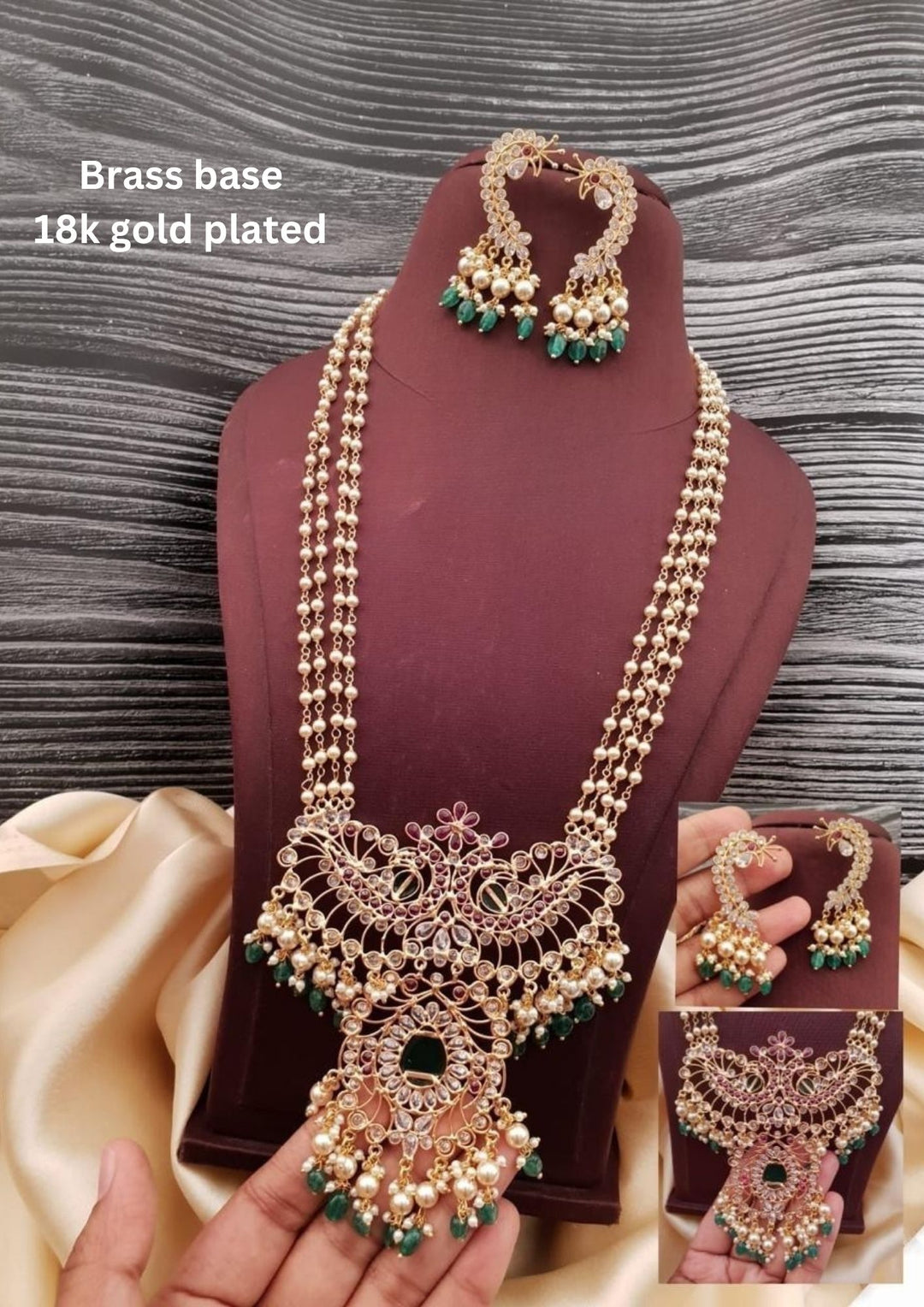 Kundan  Necklace with Earrings g103999