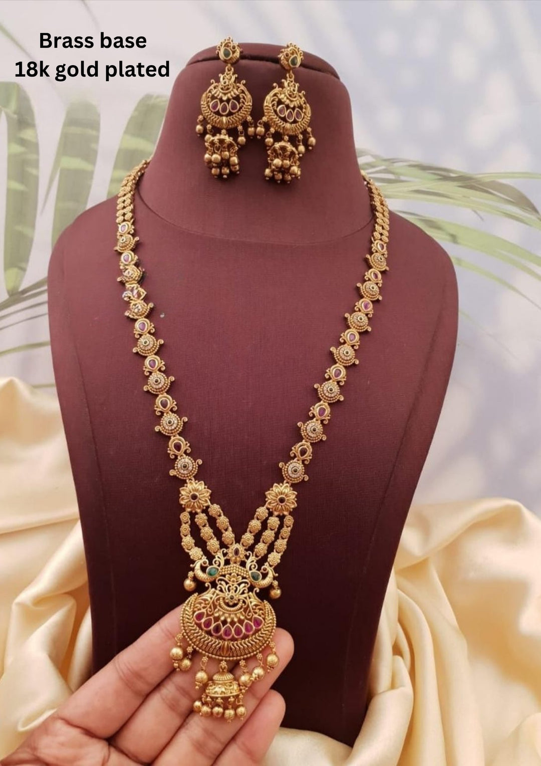 Kundan Necklace With Earrings g101499
