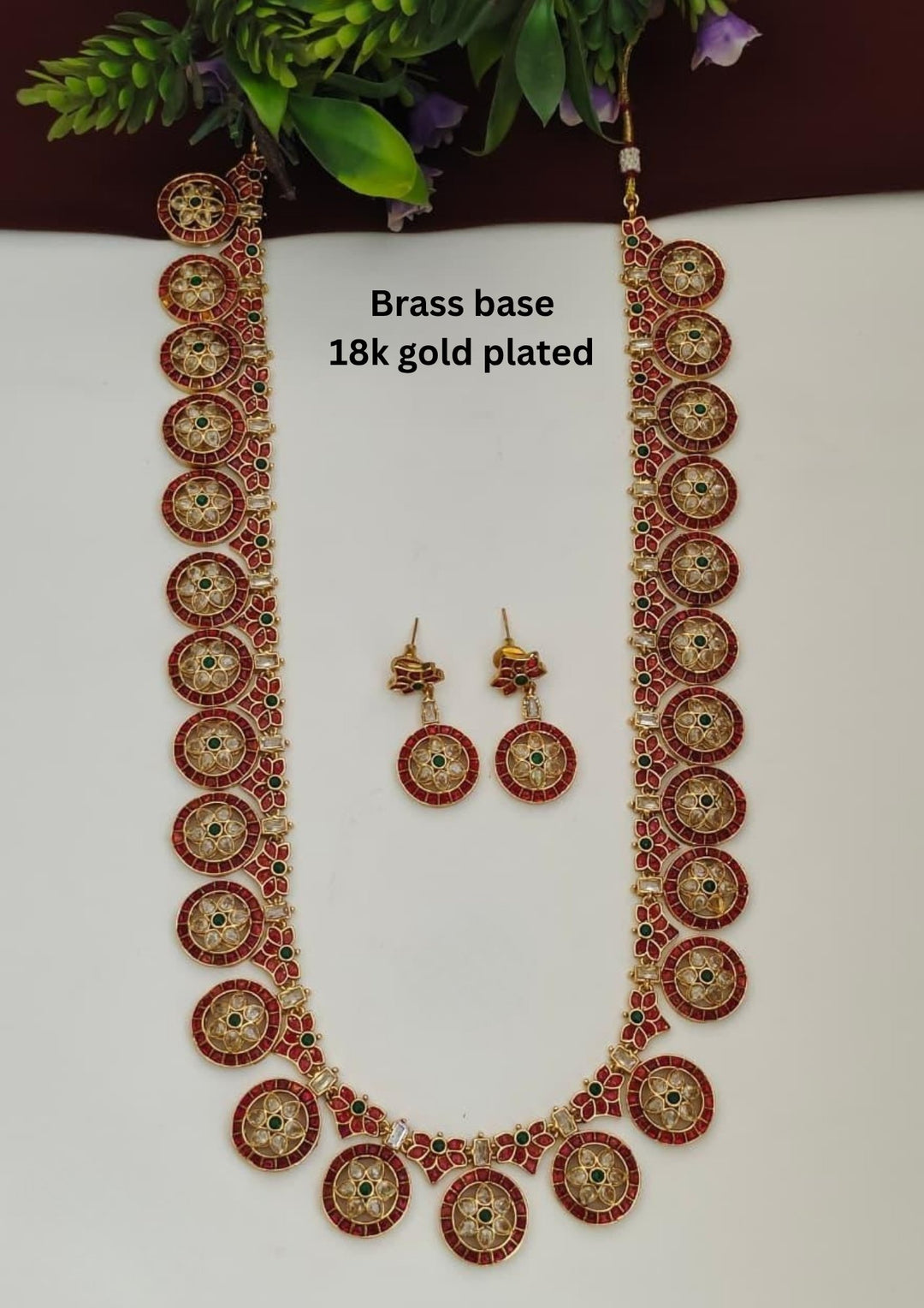 Kundan Necklace with Earrings s360023