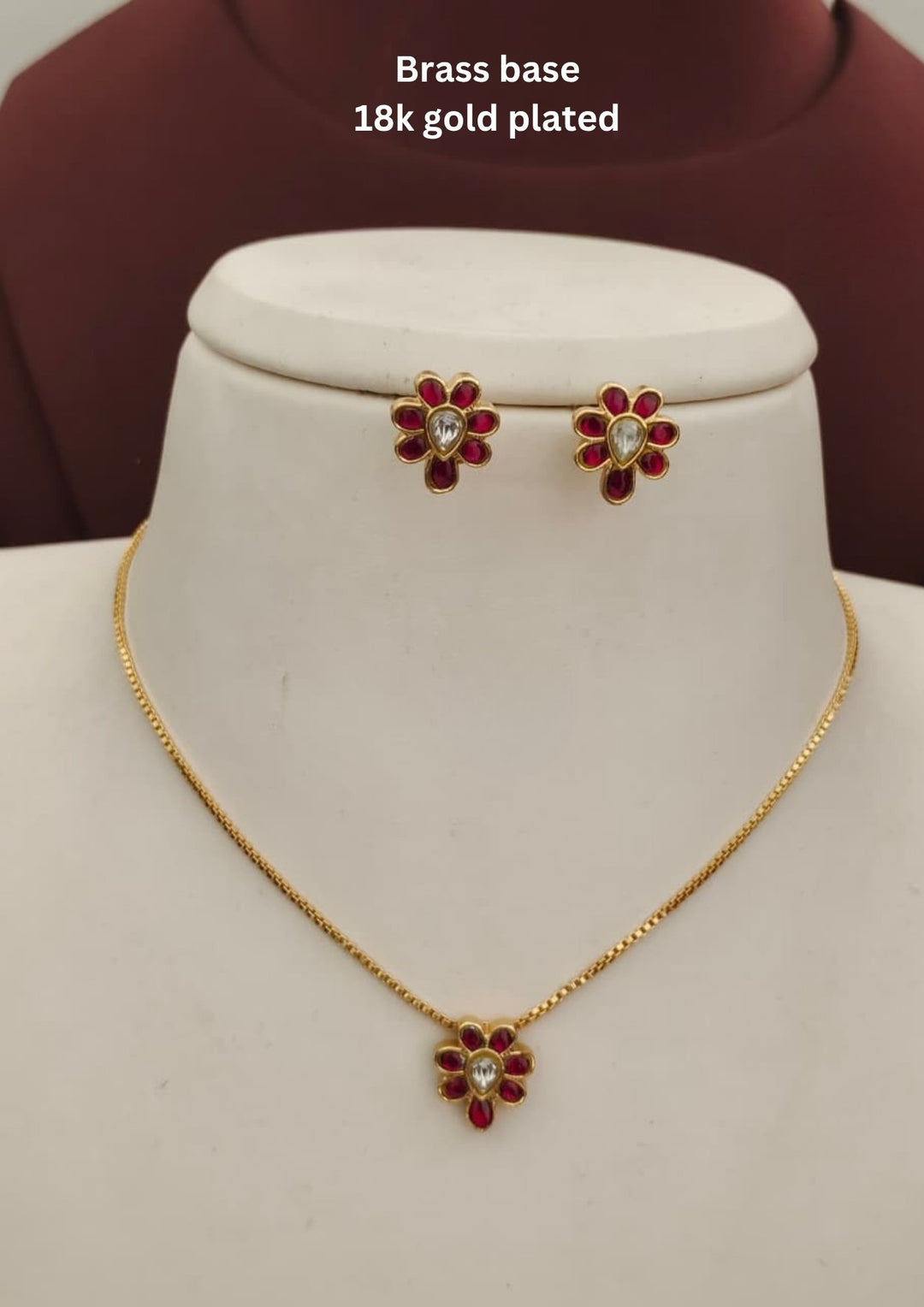 Kundan Necklace with Earrings s130099