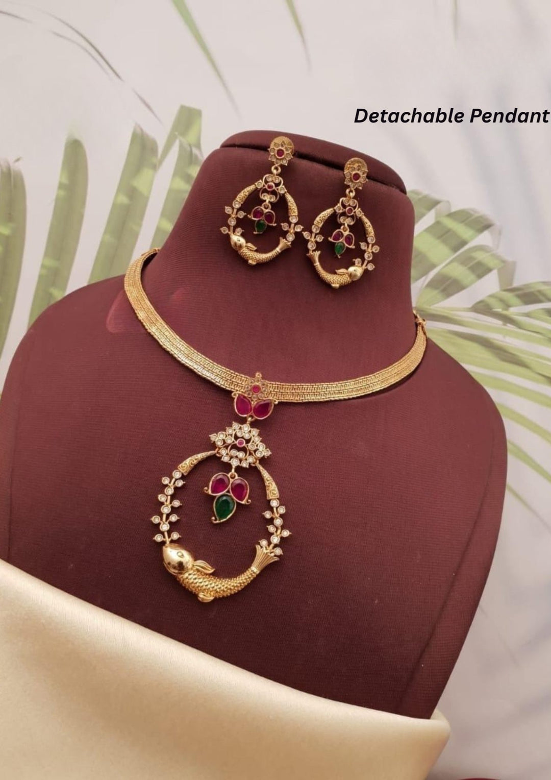 Kundan Necklace with Earrings g10999