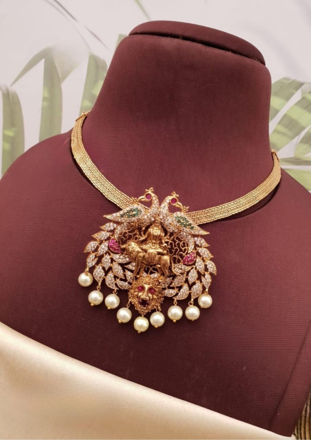 Kundan Temple Necklace g 10980