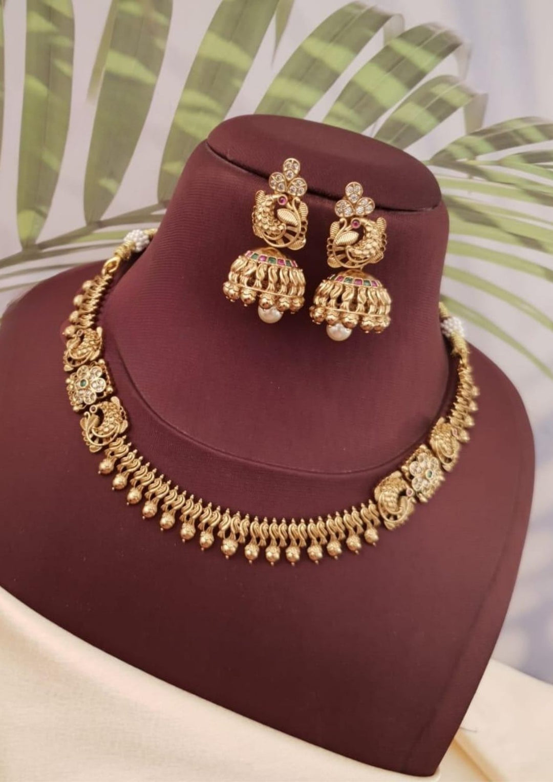 Kundan Necklace with Earrings g10920