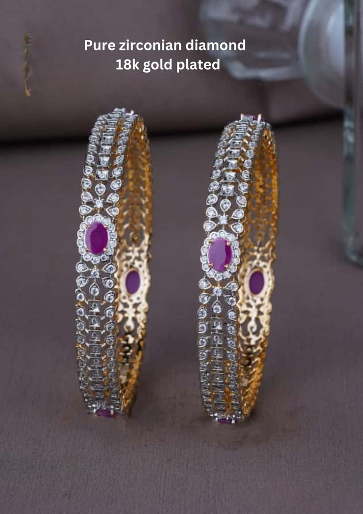 Pure Zirconian Diamond Bangles (set of 2) c109020