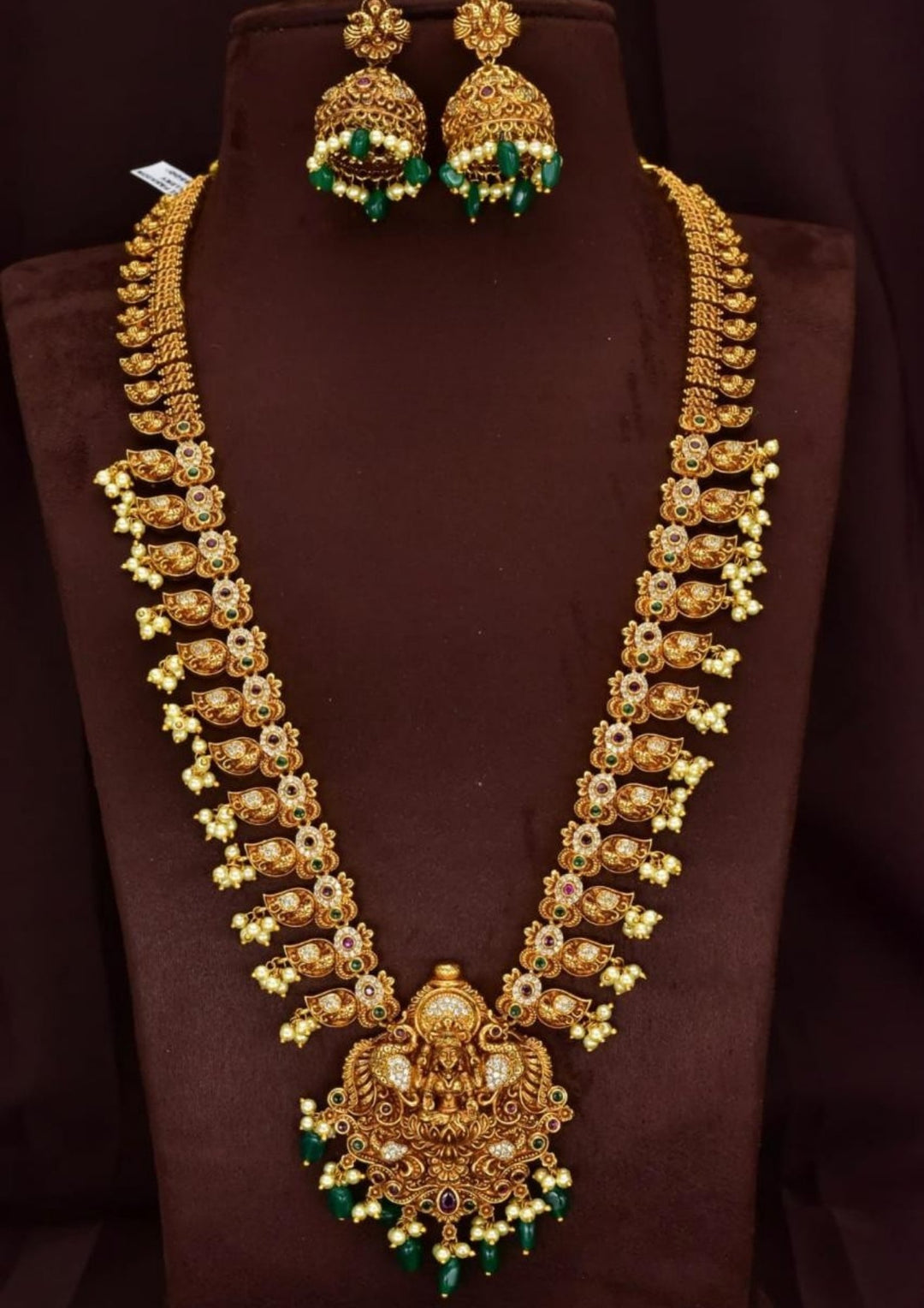 Nakshi Kundan Temple Necklace with Earrings yle750