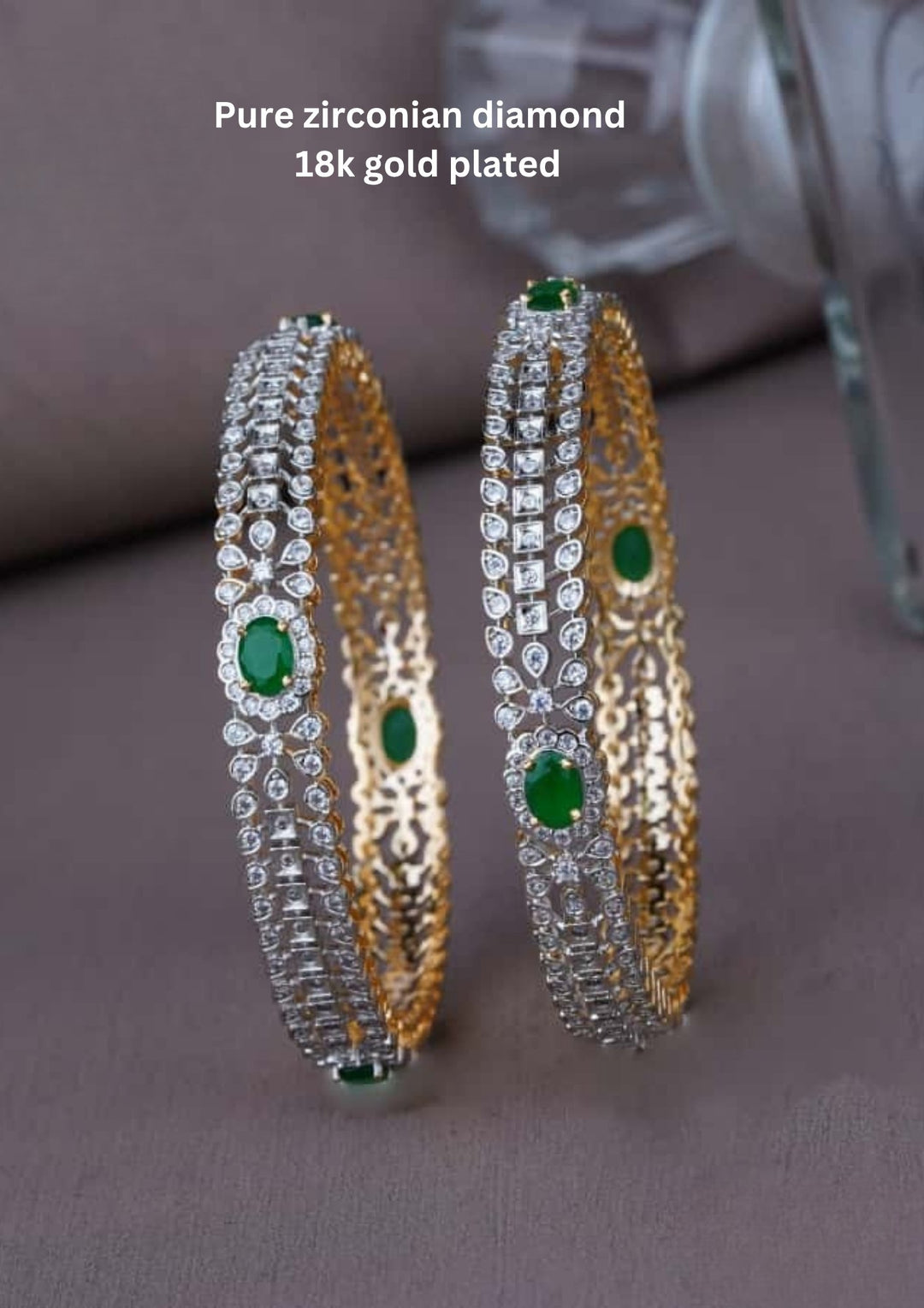 Pure Zirconian Diamond Bangles (set of 2) c109020