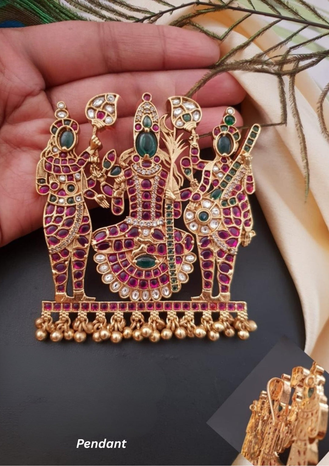 Kundan Temple Pendant g 102250