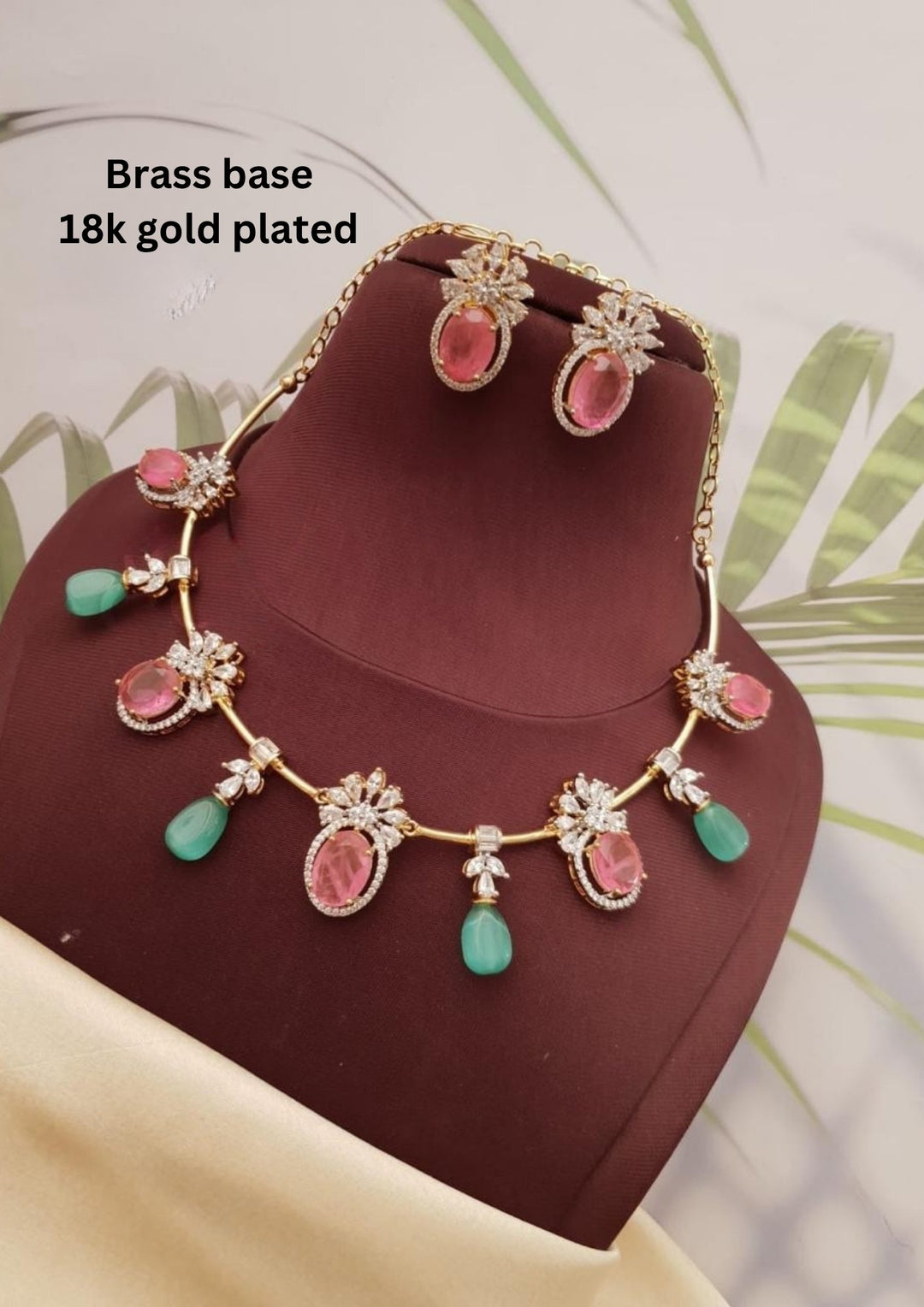 Kundan Necklace with Earrings g102380