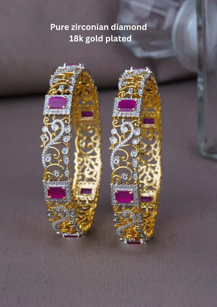 Pure Zirconian Diamond Bangles (set of 2) c1011020
