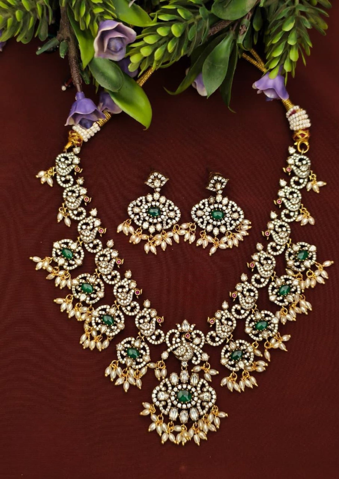 Kundan Necklace With Earrings s360023