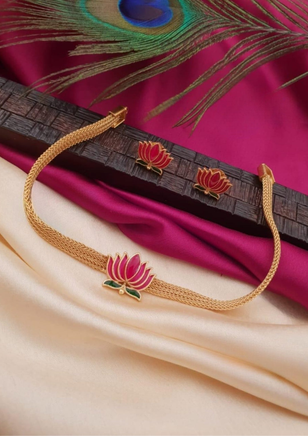 Kundan Kids Mini Necklace with Earrings g10450