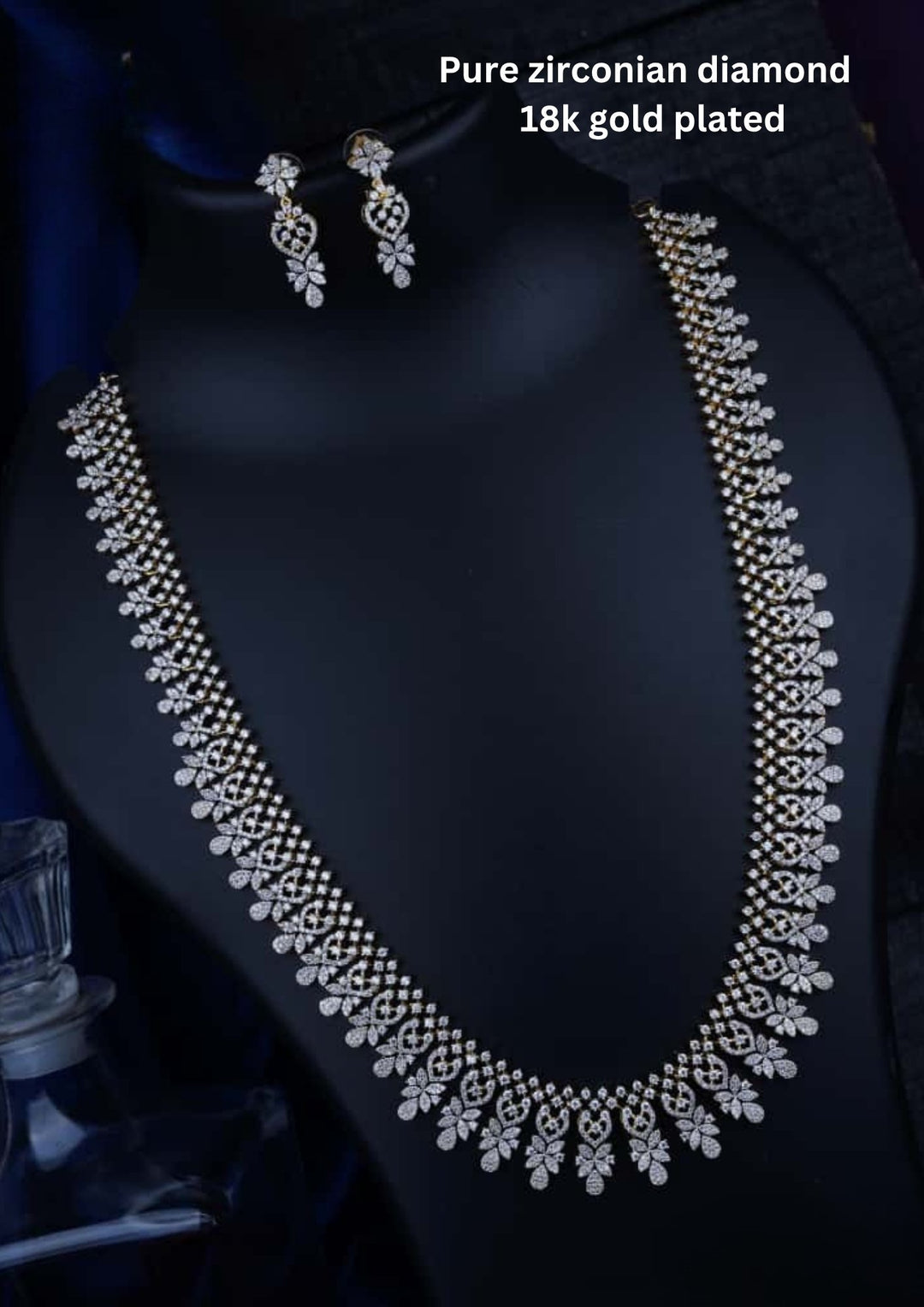 Pure Zirconian Diamond Necklace With Earrings  c1027020
