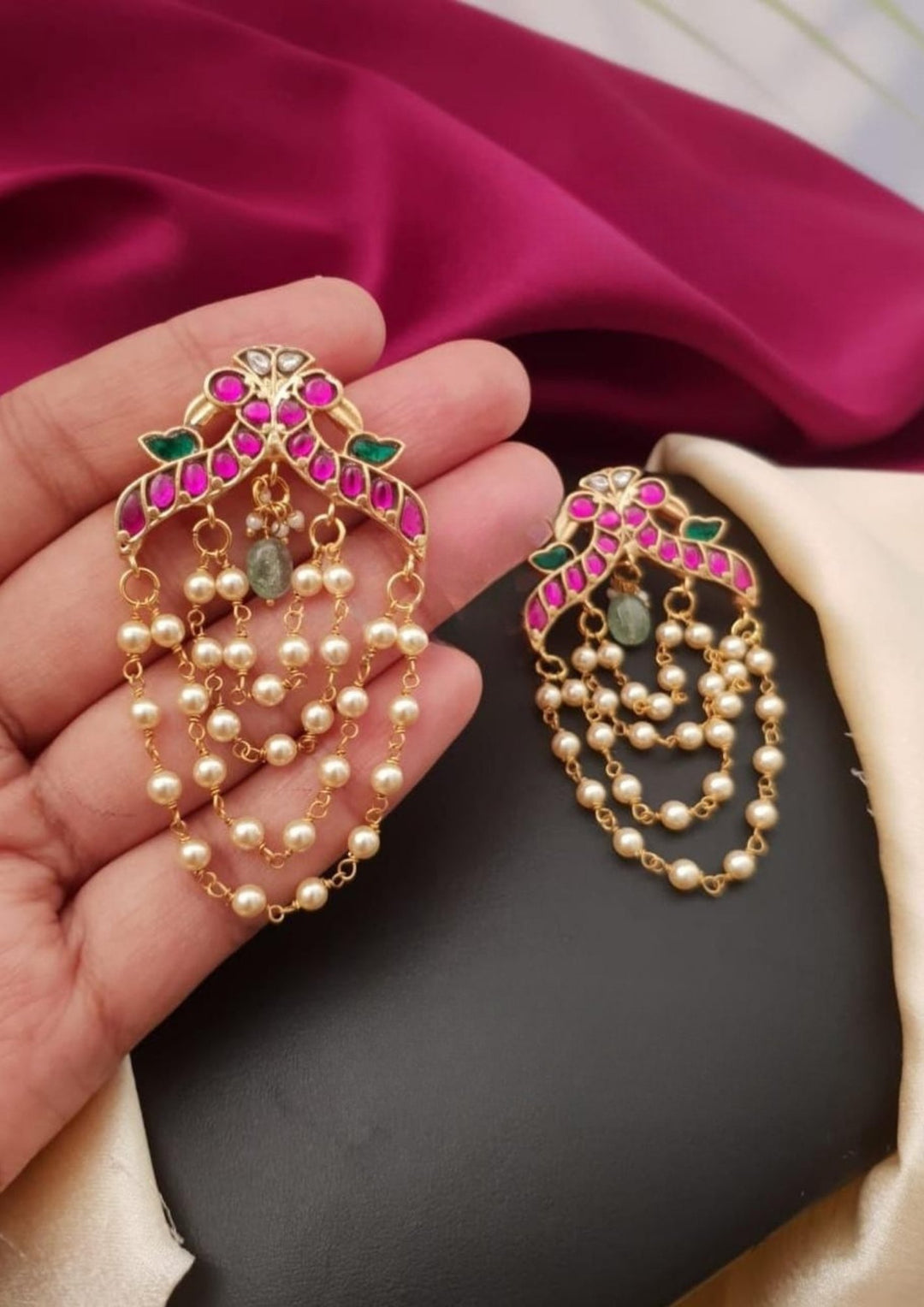 Jadau kundan Screw Back Earrings g101180