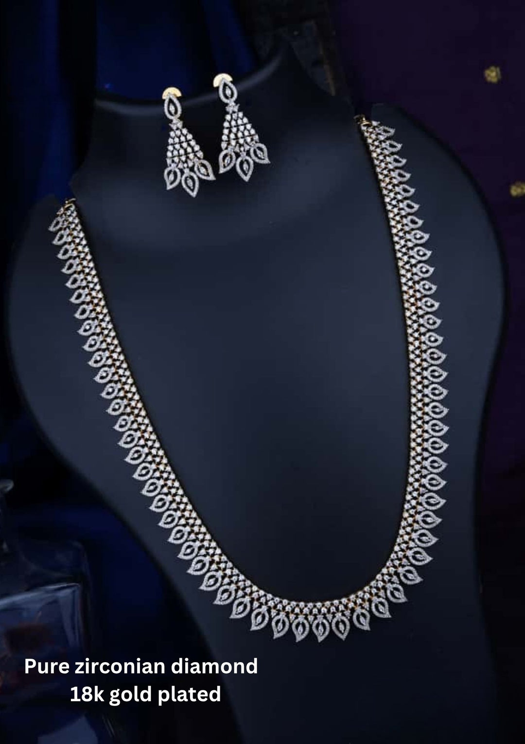 Pure Zirconian Diamond Necklace With Earrings  c1034520
