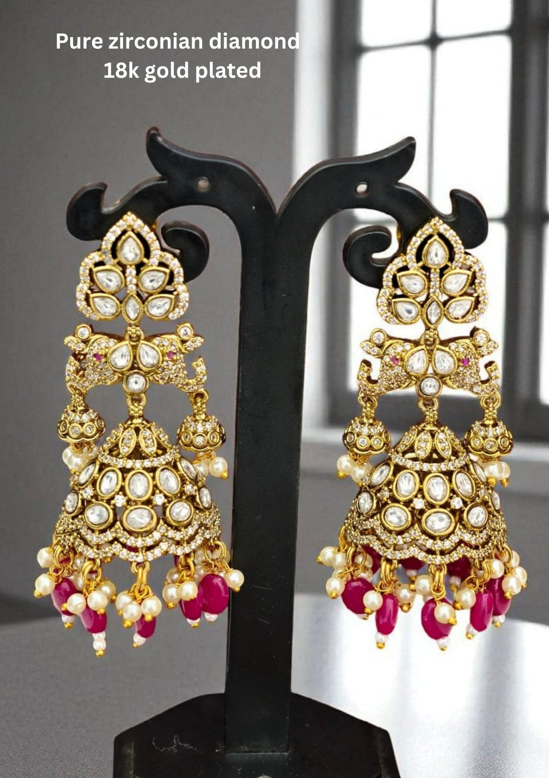 Pure Zirconian Diamond Jhumkas s160021